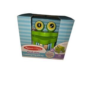 Melissa And Doug First Play Frolicking Frog Pull Toy NEW Traditional Wooden Toys